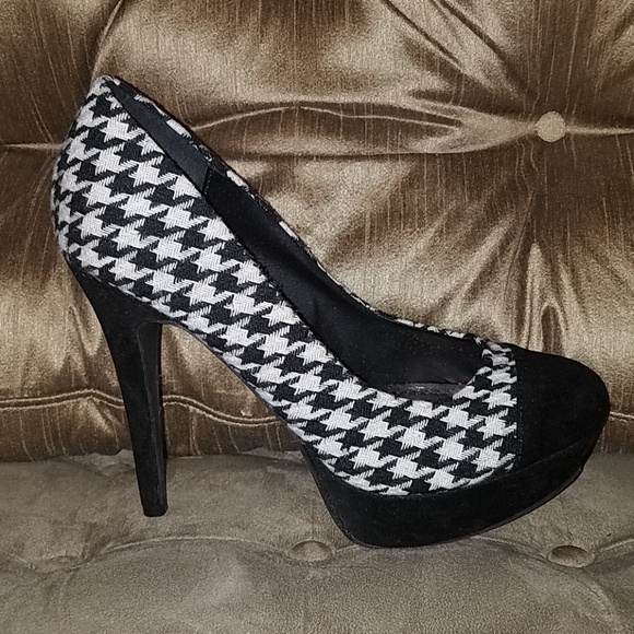 Assassin-14 Anne Michelle Houndstooth Shoes - Picture 3 of 5